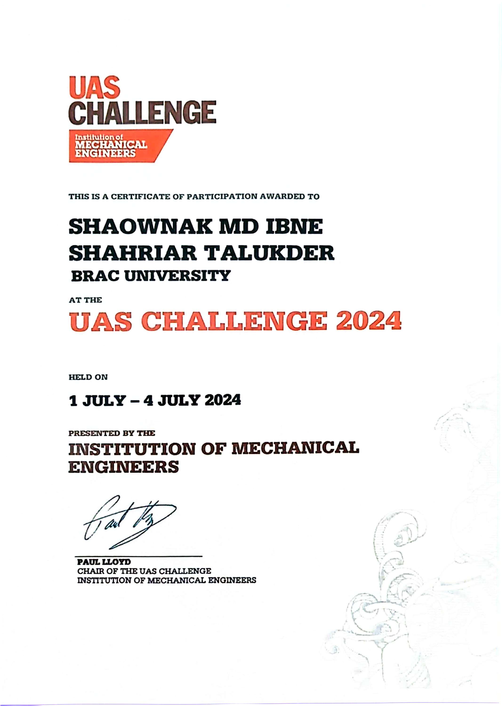 IMechE UAS Challenge 2024
